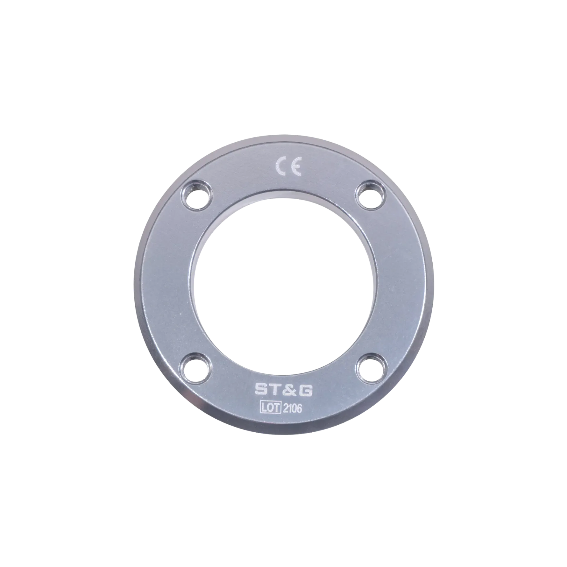 4 Hole Threaded Base Plated with Center Hole, Ti