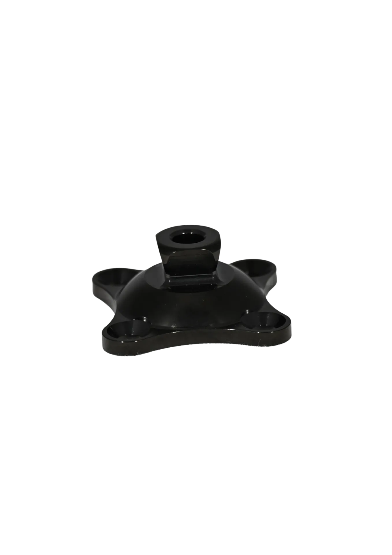 [1217T-B] Black, 4 Hole Connector, Pyramid, Ti